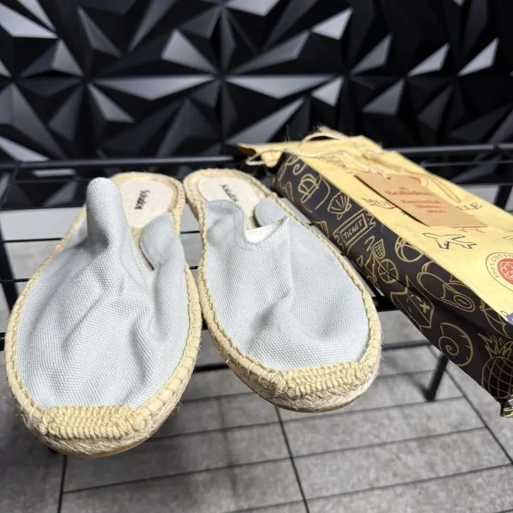 Soludos The Dali Mule Canvas Espadrilles Women Size 9-9.5 Gray